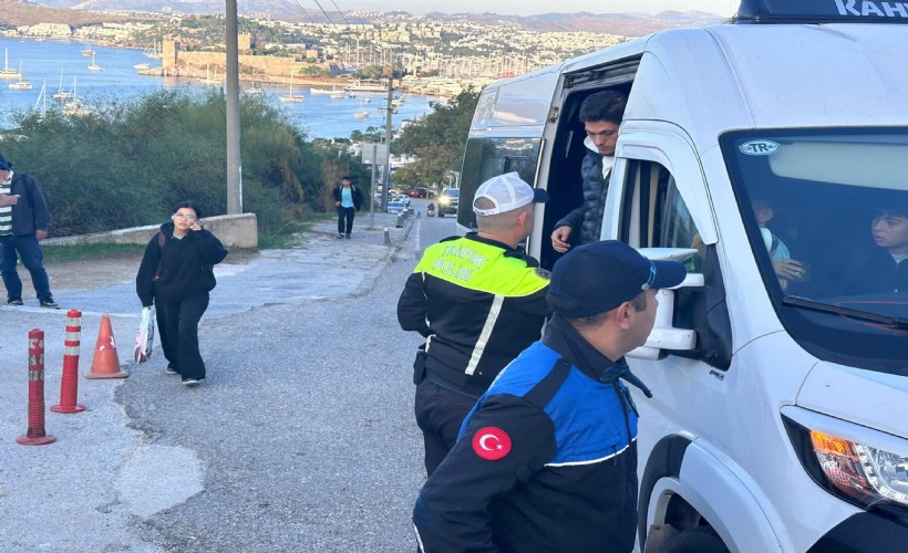 Bodrum’da okul servis araçlarına denetim yapıldı