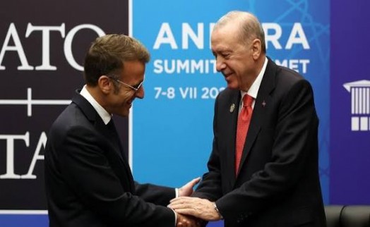 Erdoğan, Fransa Cumhurbaşkanı Macron ile görüştü