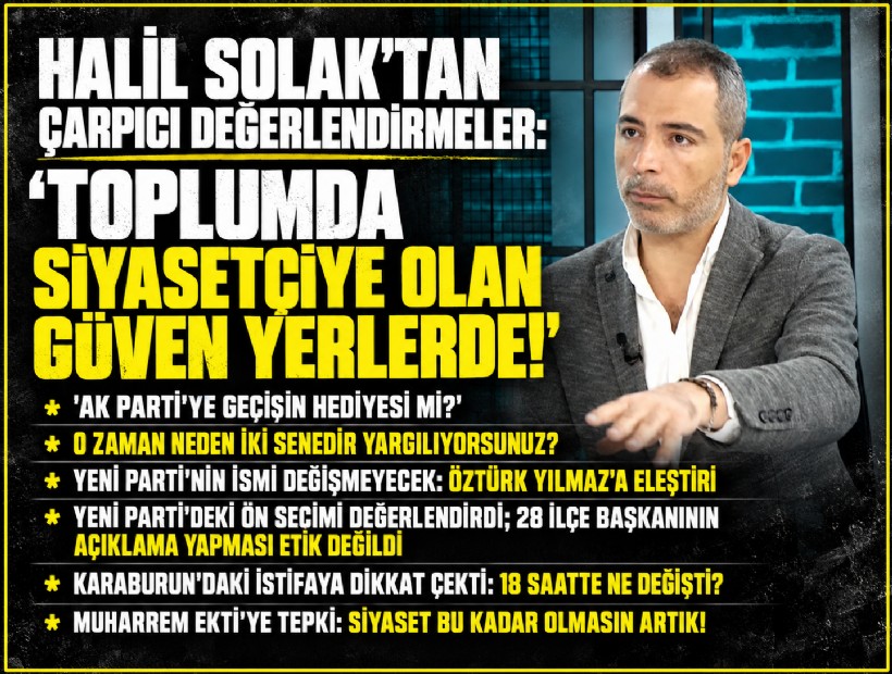 Halil Solak'tan Tugay hakkındaki beraat talebine sert eleştiri; 'AK Parti'ye geçişin hediyesi mi?'