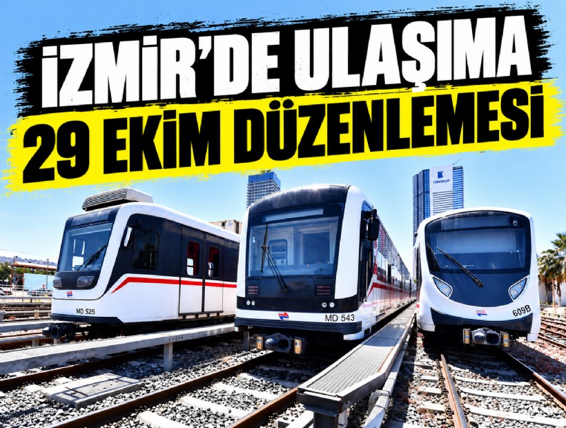 İzmir'de toplu ulaşıma 29 Ekim düzenlemesi