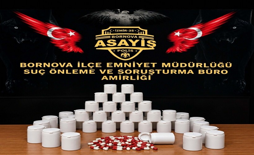 İzmir'de uyuşturucu operasyonu: 2 bin 775 sentetik ecza ele geçirildi