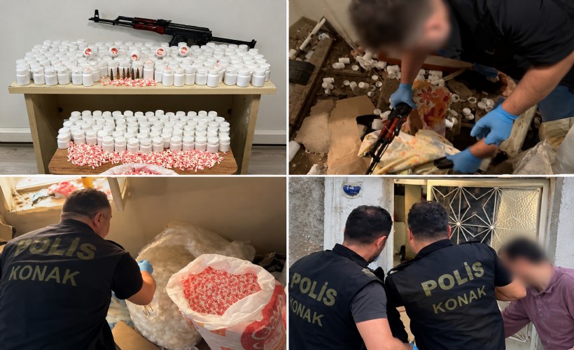 İzmir'de uyuşturucu operasyonu; Binlerce sentetik hap ele geçirildi