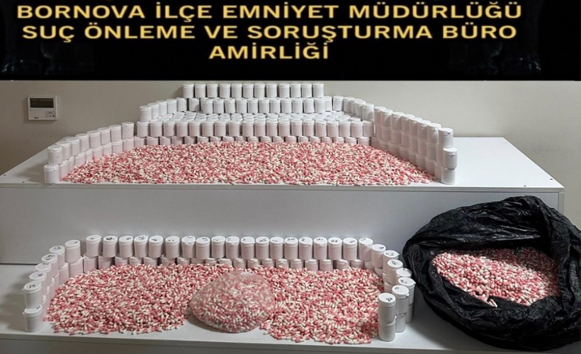 İzmir’de 43 bin 730 sentetik ecza ele geçirildi