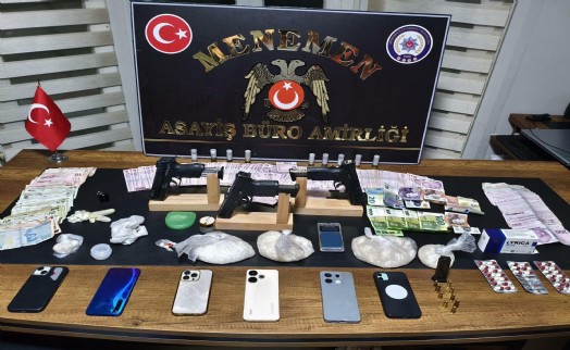 İzmir'de silah ticareti ve uyuşturucu operasyonu: 5 gözaltı