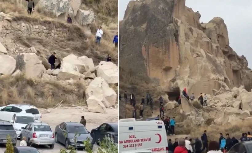 Kapadokya'da peribacası çöktü: 2 can kaybı, 5 yaralı!