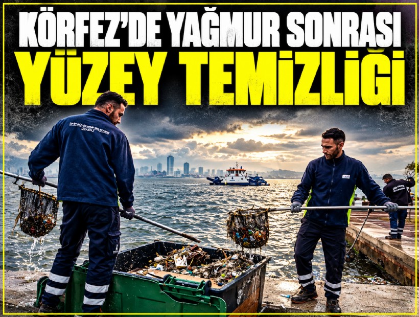 Körfez’de yağmur sonrası yüzey temizliği
