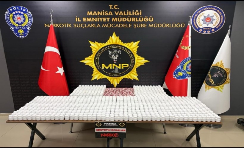 Manisa'da zehir tacirlerine darbe: 57 bin sentetik ecza ele geçirildi