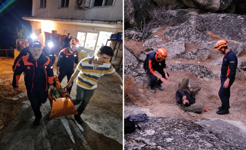 Milas’ta yürüyüş sırasında fenalaşan kişiyi AFAD ve jandarma ekipleri tahliye etti
