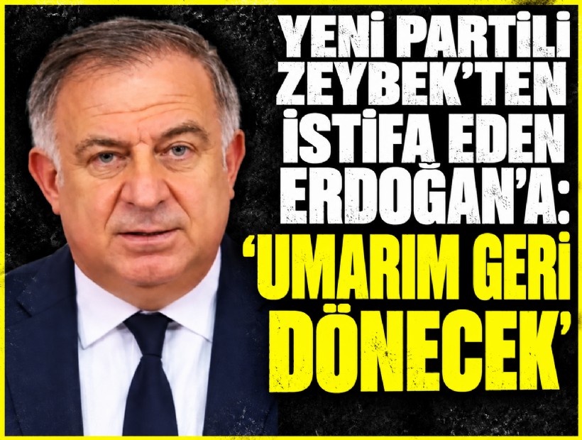 YENİ Partili Zeybek’ten istifa eden Erdoğan’a: ‘Umarım geri dönecek’