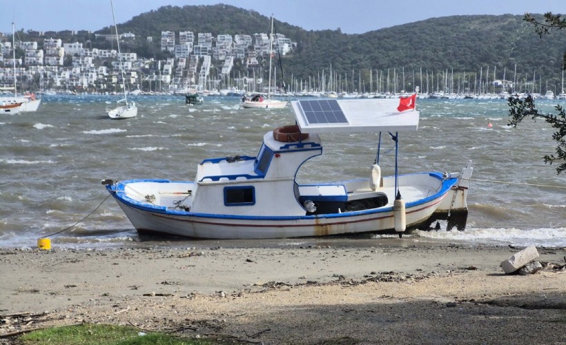 Bodrum’da fırtına: Ağaçlar devrildi, araçlar hasar aldı