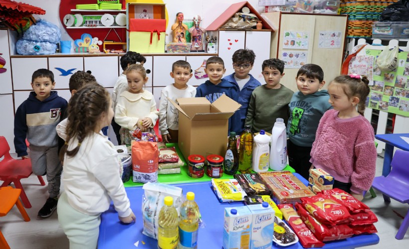 Buca’da minik yüreklerden büyük dayanışma