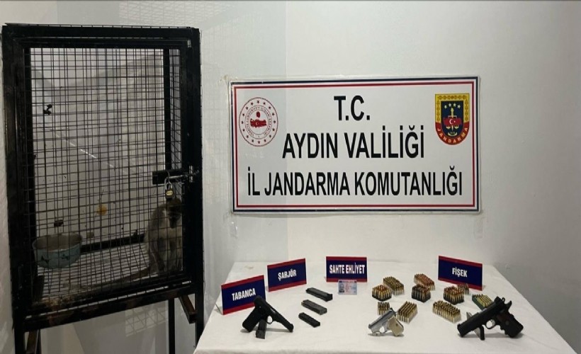 Evden silah ve maymun çıktı!