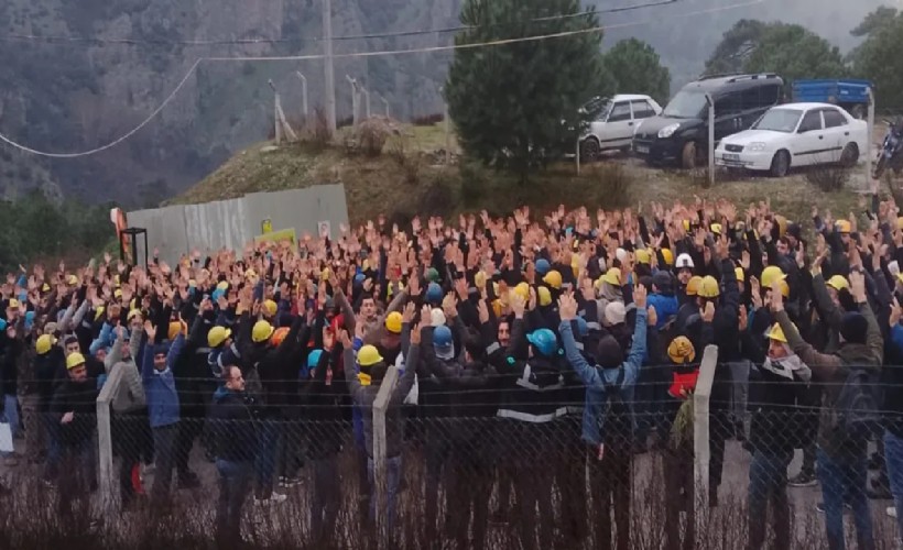 İzmir'de madencilerin eylemine jandarma müdahalesi: Sendikacılar gözaltına alındı!