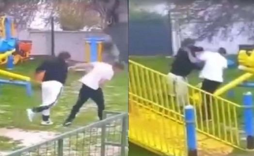 Parkta akran zorbalığı kamerada: 16 yaşındaki çocuk hastanelik oldu!