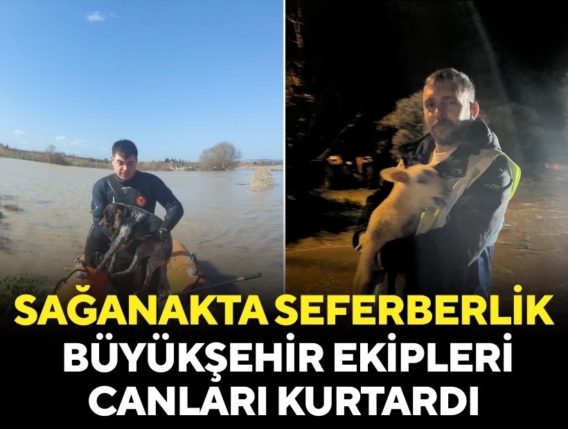 Sağanakta seferberlik: Büyükşehir ekipleri canları kurtardı