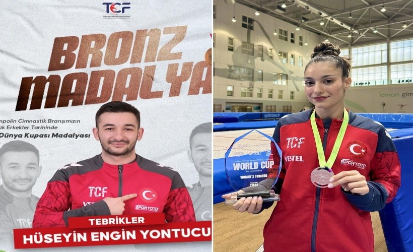 Trampolin cimnastikte İzmir'e iki madalya