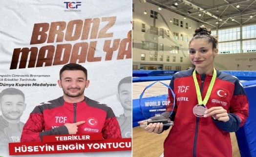 Trampolin cimnastikte İzmir'e iki madalya