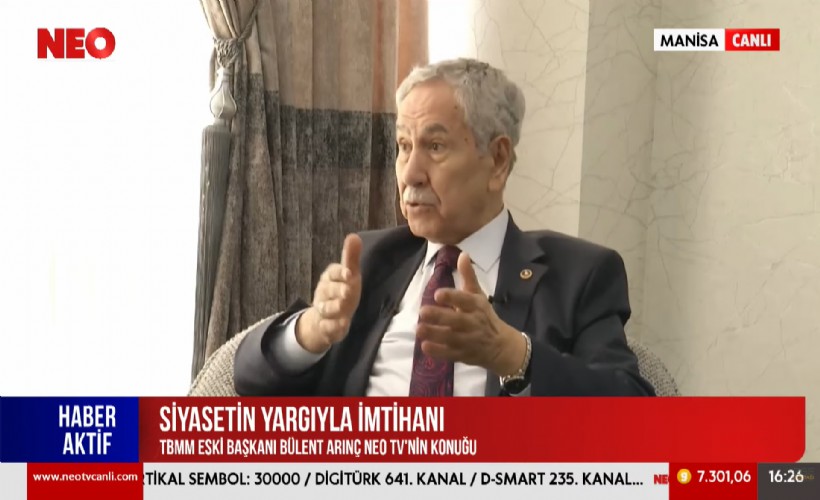 Arınç'tan NEO TV'de çarpıcı açıklamalar! 'Tutuklamalar istisnai olmalı' dedi, Murat Çalık'a dikkat çekti: Vicdan, merhamet yok!