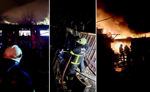 Bodrum’da 3 konteyner alev alev yandı