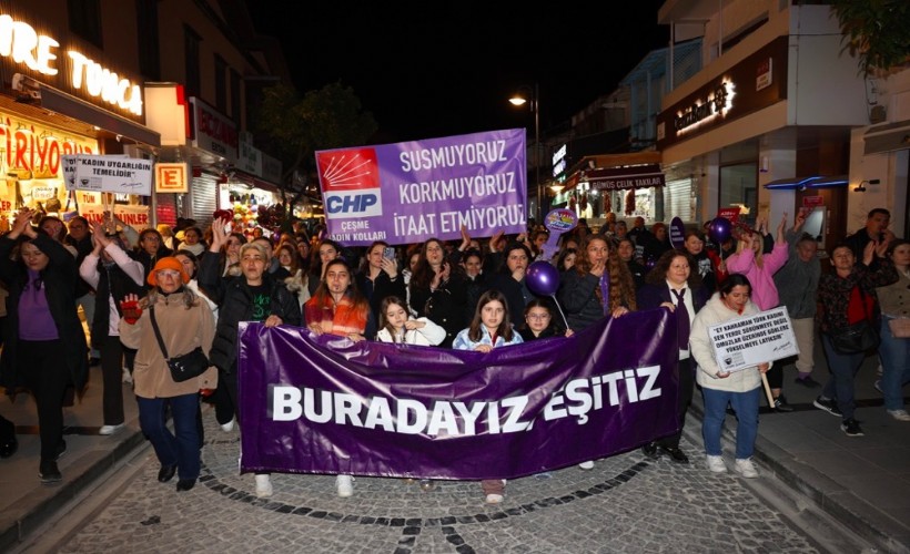 Çeşme’de 8 Mart; 'Buradayız, Eşitiz, Birlikteyiz' temasıyla kutlandı