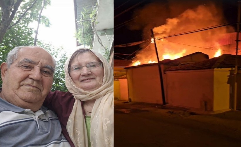 Evli çift, yangında hayatını kaybetti