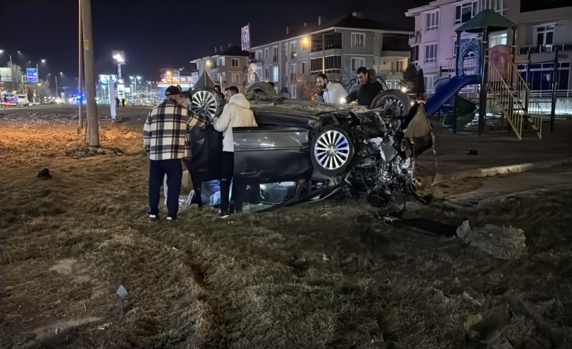 Kütahya’da takla atan otomobilin sürücüsü yaralandı