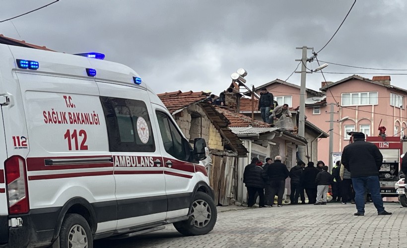 Tek katlı evde facianın eşiğinden dönüldü!