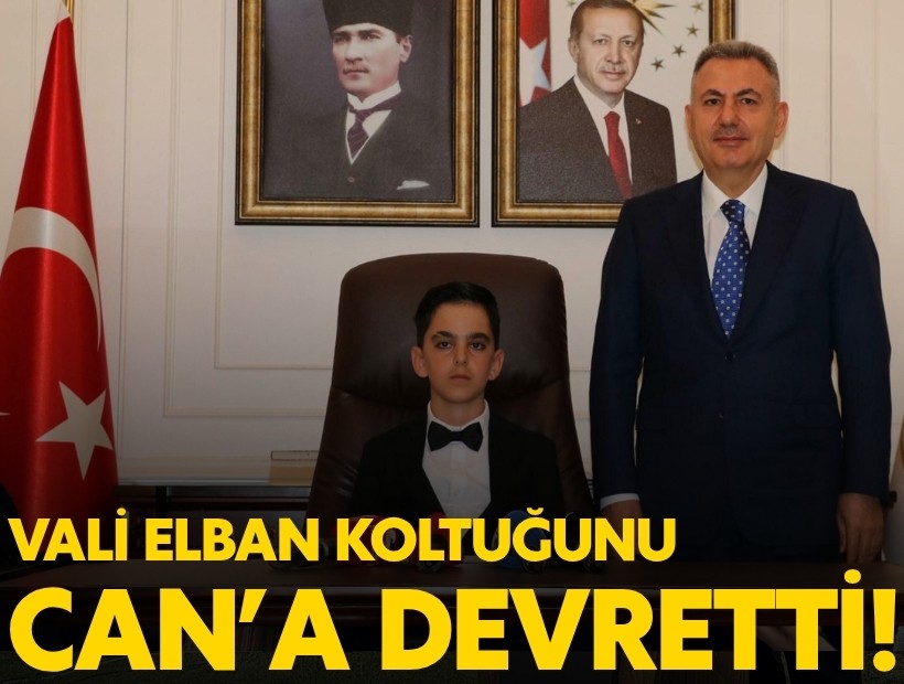 İzmir Valisi Elban, makamını 4’üncü sınıf öğrencisi Can'a devretti