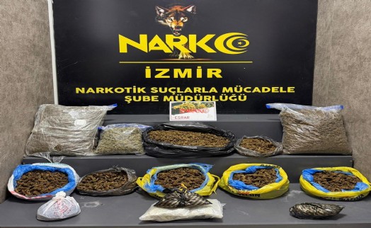 İzmir'de 16,5 kilo skunk ele geçirildi