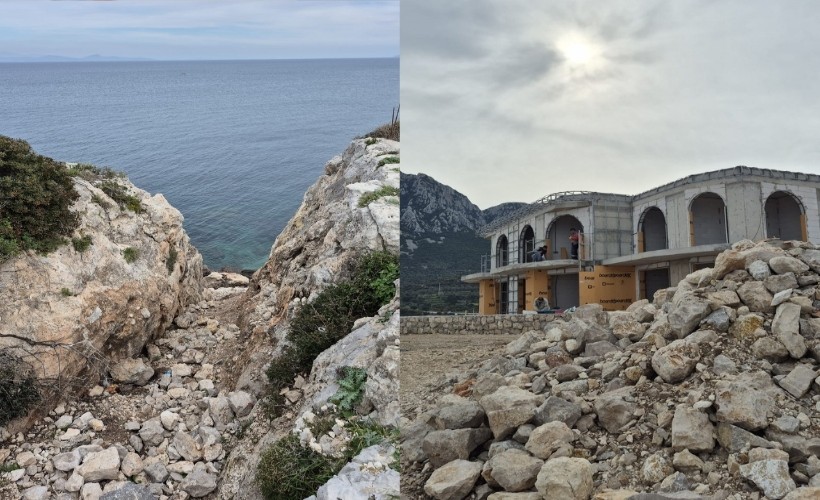 Karaburun Fok Komitesi o projenin peşini bırakmıyor: Merdiven kapatılmadı, üzeri örtüldü!