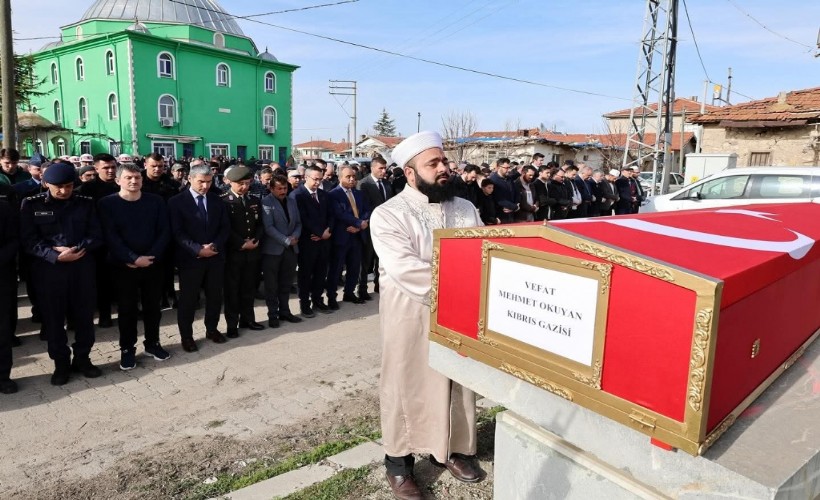 Kıbrıs gazisi askeri törenle uğurlandı