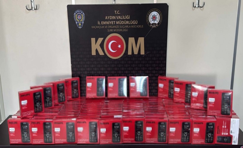 Aydın'da IMEI kayıtsız 100 cep telefonu ele geçirildi