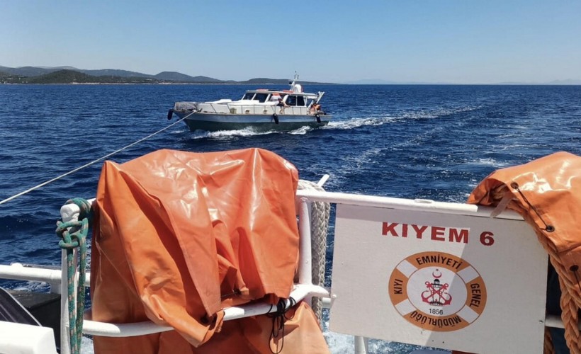 Bodrum'da sürüklenen tekne kurtarıldı