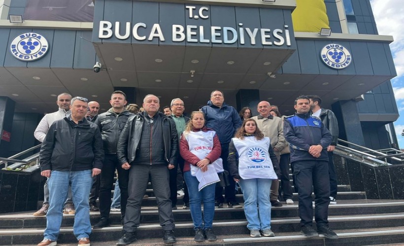 Buca Belediyesi'nde memurlar eylemini sürdürdü
