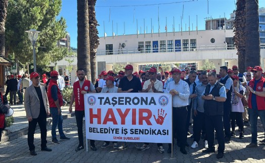 Büyükşehir'in işçilerinden taşeronlaşmaya karşı eylem: Atıyorsan hepimizi işten at!