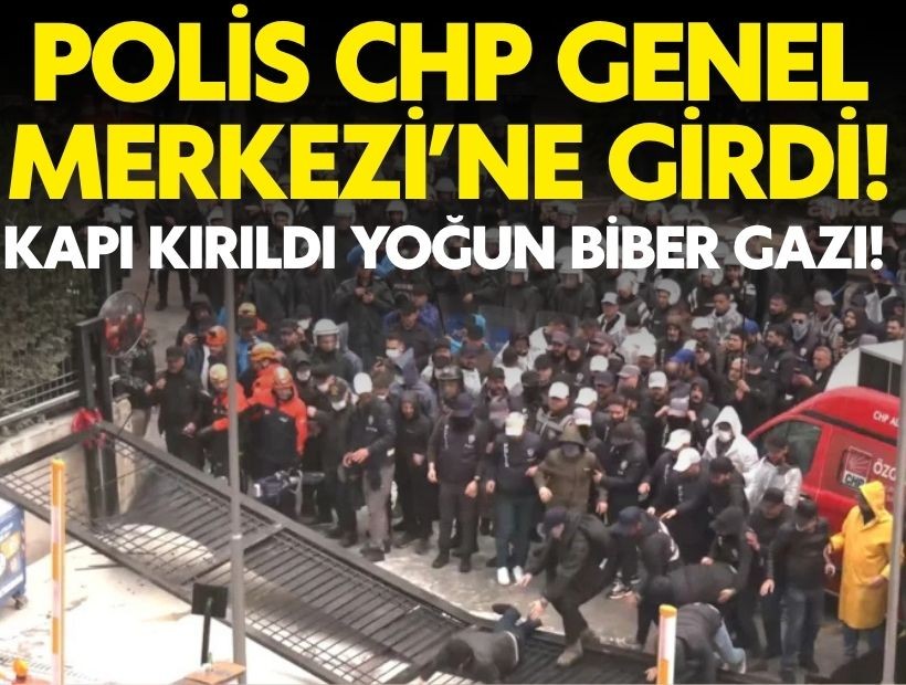 Flaş! Polis CHP Genel Merkezi'ne girdi! Özgür Özel kendini 12. kata kitledi