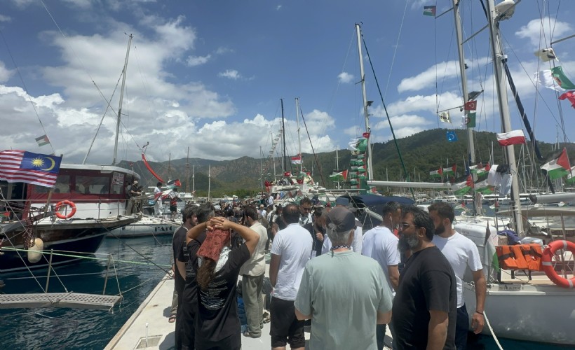 Global Sumud Filosu, Gazze’ye gitmek için Marmaris'ten yola çıktı