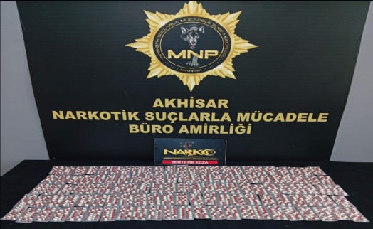 Manisa'da narkotik alarmı: 1666 sentetik ecza yakalandı