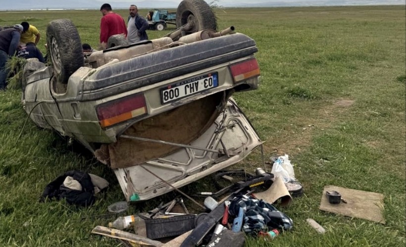 Otomobil takla atıp, şarampole devrildi: 1 ölü, 5 yaralı