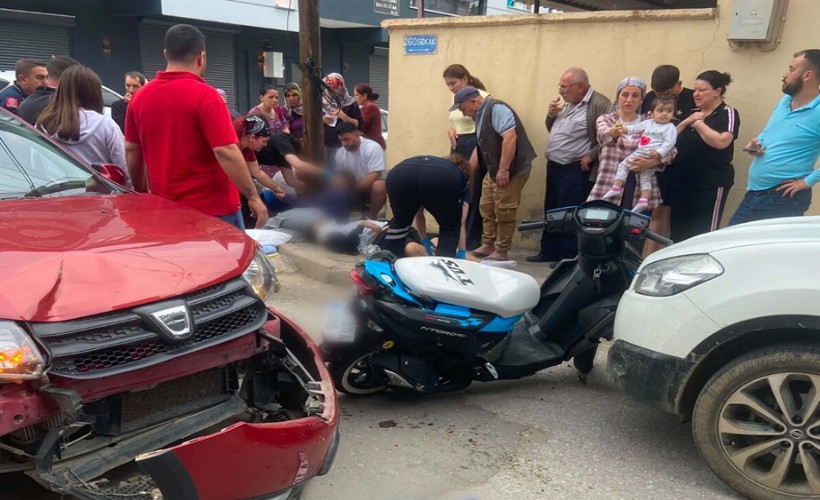 Otomobille çarpışan motosikletin 15 yaşındaki sürücüsü can verdi