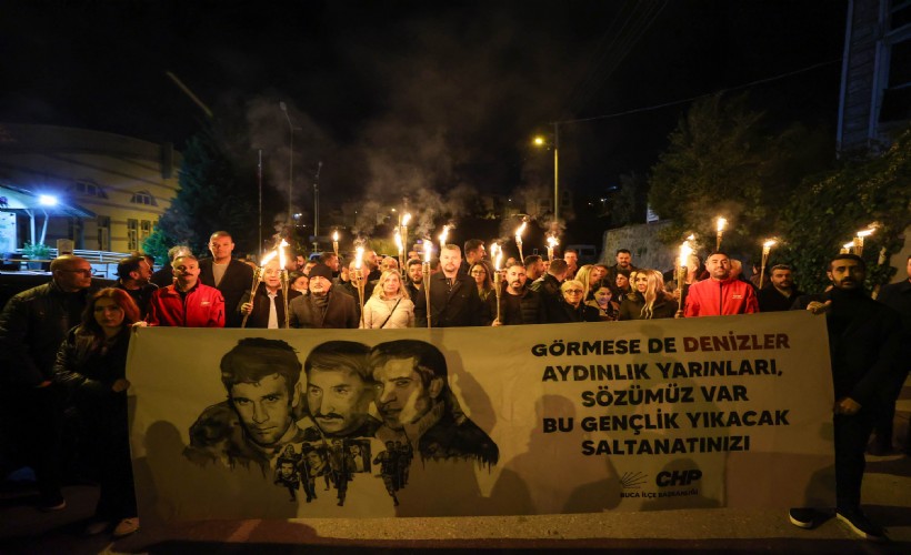 Üç fidan Buca'da yürüyüş ve törenle anıldı!