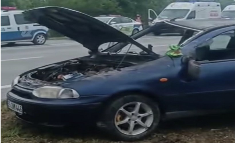 Yoldan çıkan otomobil takla attı: 5 yaralı