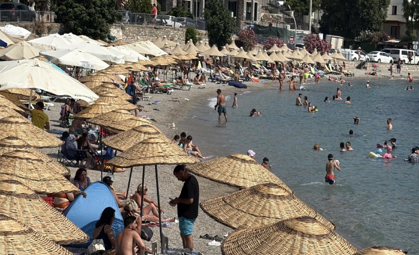 Bodrum'da sahillerde yoğunluk