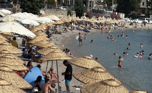Bodrum'da sahillerde yoğunluk