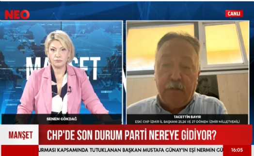 CHP'li Bayır'dan NEO TV'de çarpıcı değerlendirmeler; Cemil Bey'in bu istifası başkalarına da yanlış yol gösteriyor