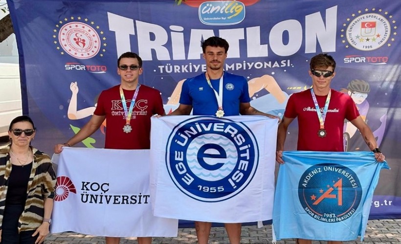 Egeli triatloncu Taha şampiyon oldu