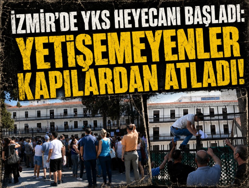 İzmir'de YKS heyecanı başladı: Yetişemeyenler kapılardan atladı!
