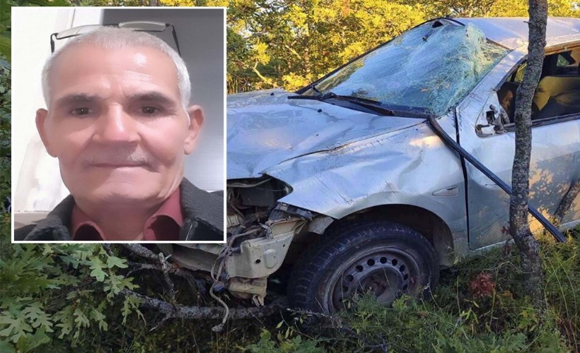 Uşak'ta ağaçlara çarpan otomobilin sürücüsü öldü, eşi yaralandı