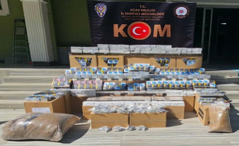 Uşak'ta toplam 306 bin 400 makaron ele geçirildi; 3 gözaltı