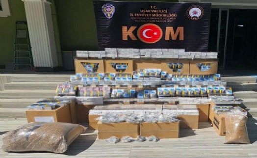 Uşak'ta toplam 306 bin 400 makaron ele geçirildi; 3 gözaltı